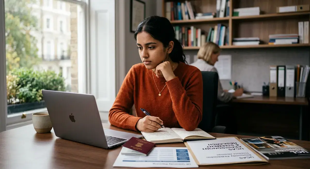 Indian student planning UK university study and Student visa application