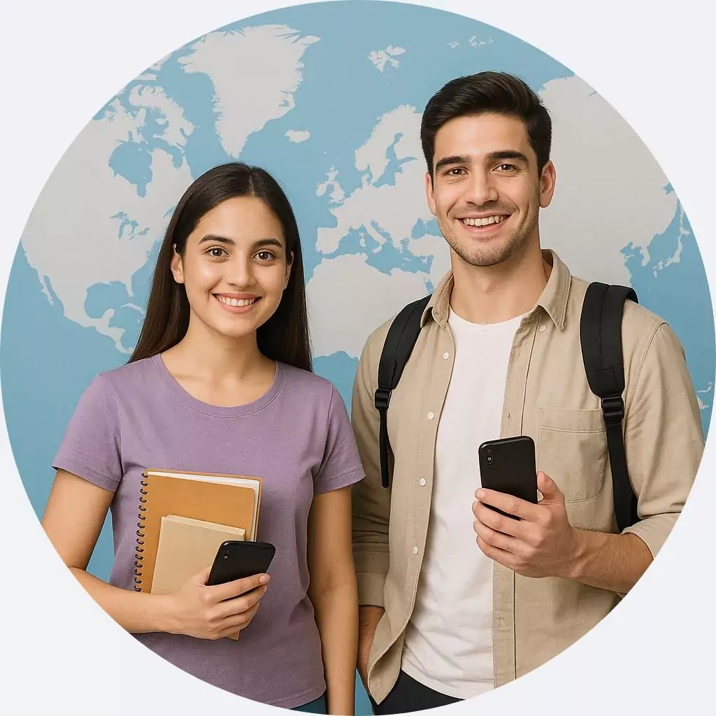 Study abroad consultants helping students plan overseas education